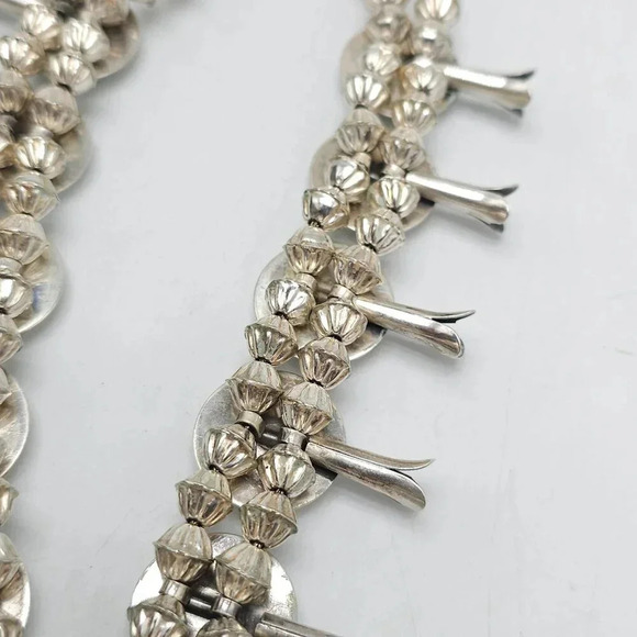 Southwestern Silver Snake Eyes Turquoise Squash Necklace Earrings Cuff Bracelet - Picture 13 of 16